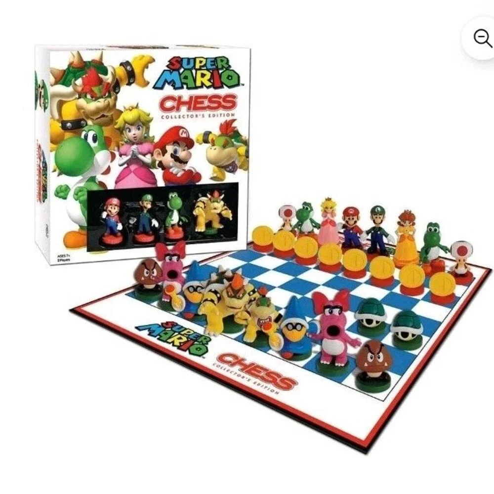 Super Mario Chess Set Collector's Edition -‎ Nintendo/USOPOLY New Free Shipping